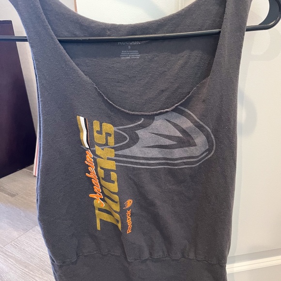 Anaheim Ducks women's Tank Size Small Gray, Yellow, Orange,White Reebok brand - Picture 2 of 9